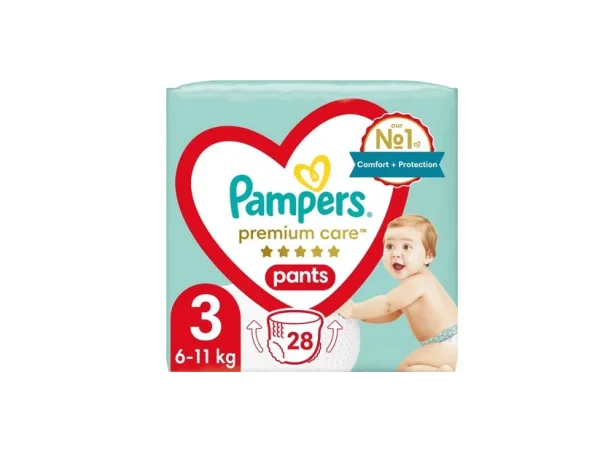 Підгузники-трусики Pampers (Памперс) Premium Care Pants міді (6-11кг), 28 шт.