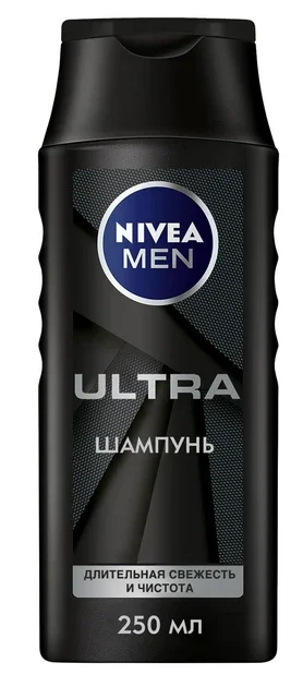 Шампунь-догляд Nivea (Нівеа) Men Ultra для чоловіків, 250 мл