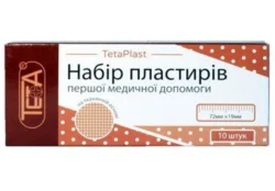 Набір пластирів Тета Банглі плівка 7,2*1,9см №10