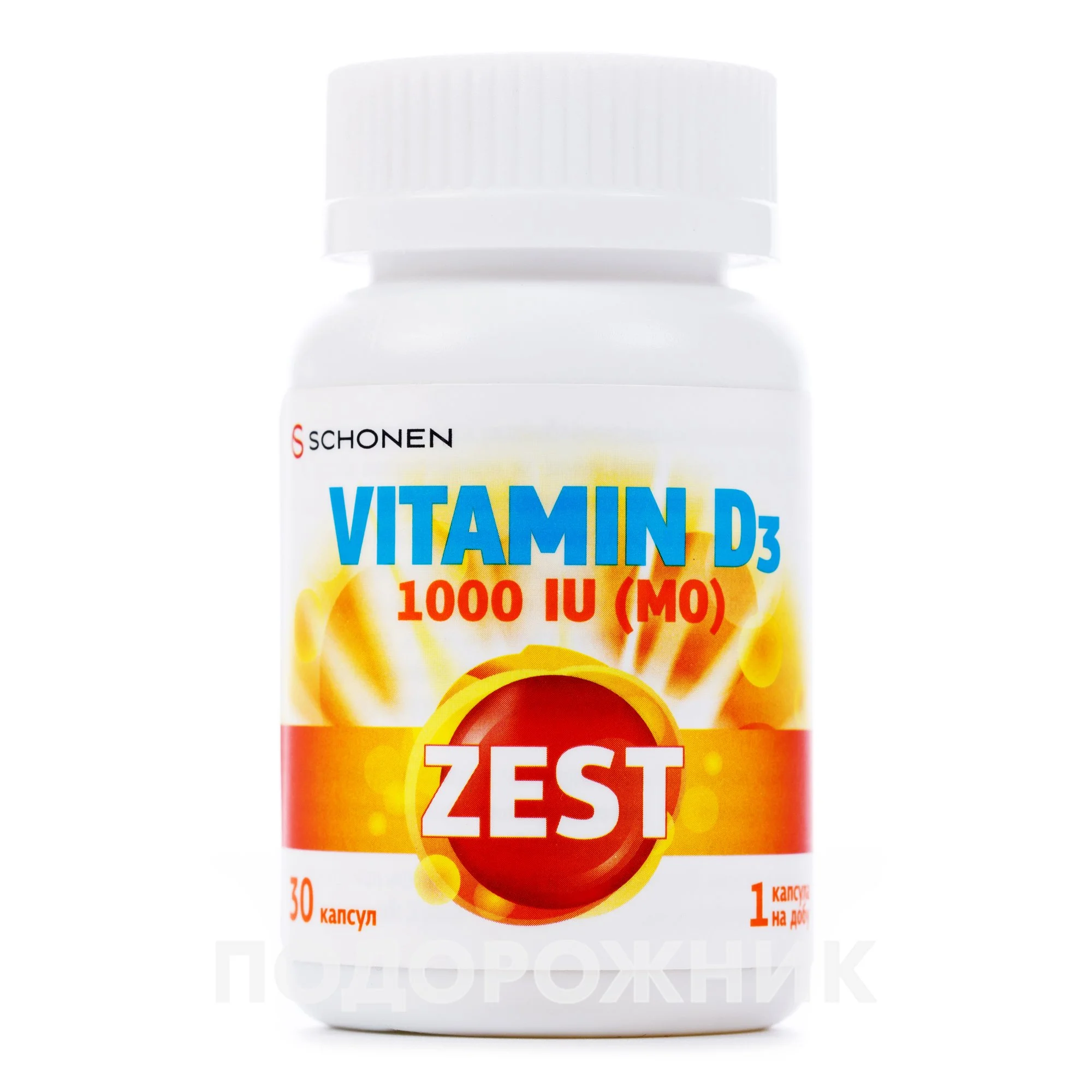 Зест(Zest) Вітамін D3 у капсулах, 30 шт.