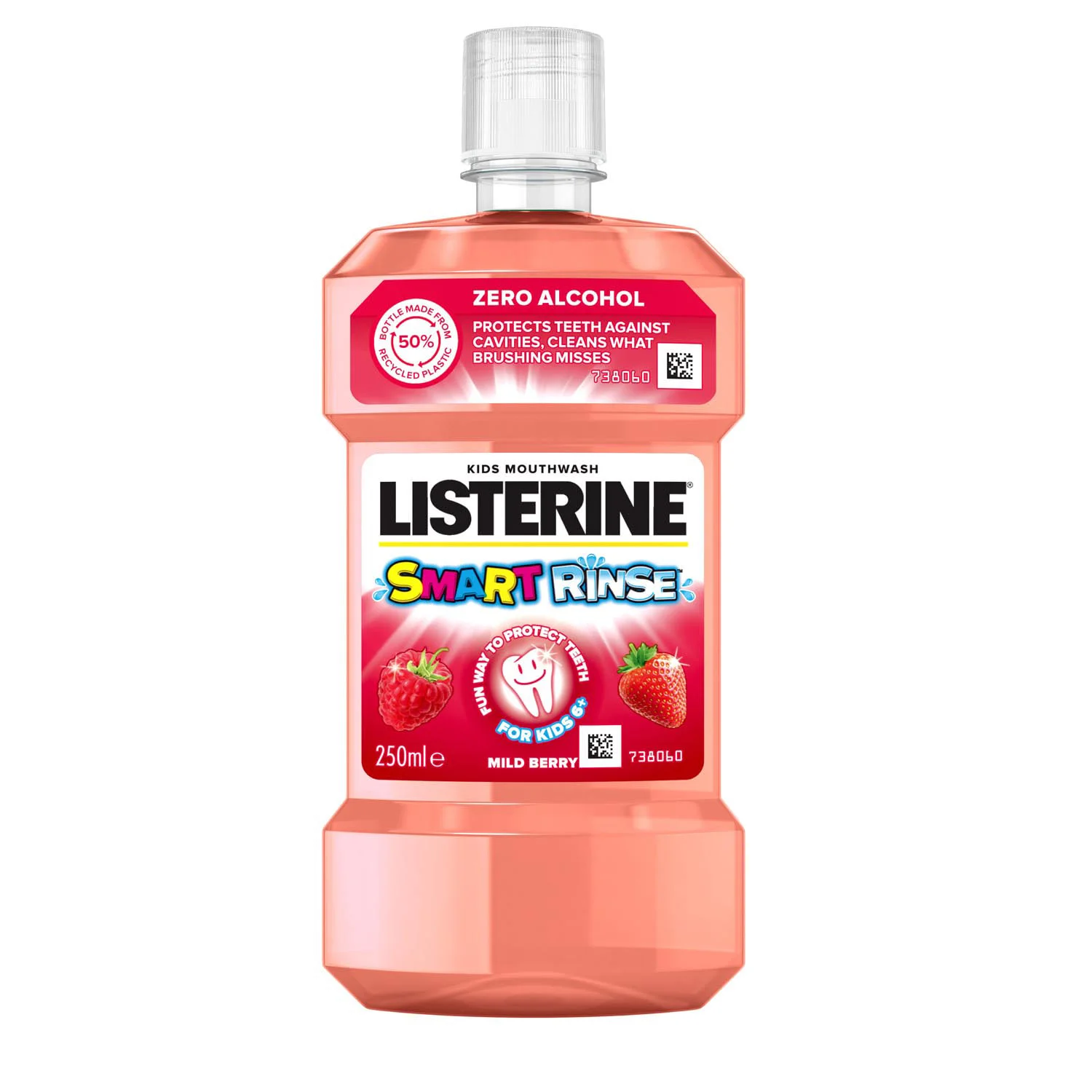 Ополіскувач для ротової порожнини дитячий Listerine (Лістерін) Smart Rinse ягідна свіжість, 250 мл