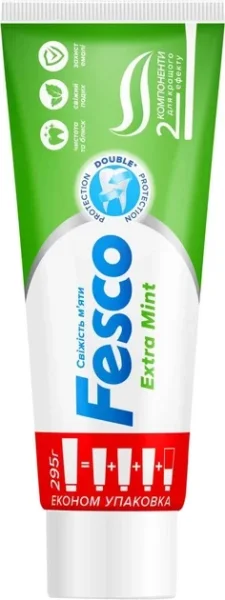 Зубна паста Феско Свіжість м'яти (Fesco Extra Mint), 250 мл