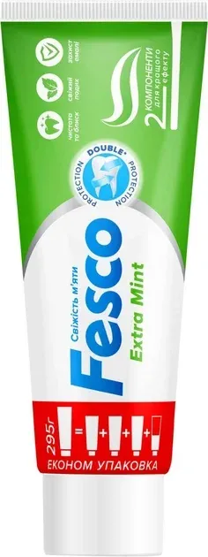 Зубна паста Феско Свіжість м’яти (Fesco Extra Mint), 250 мл