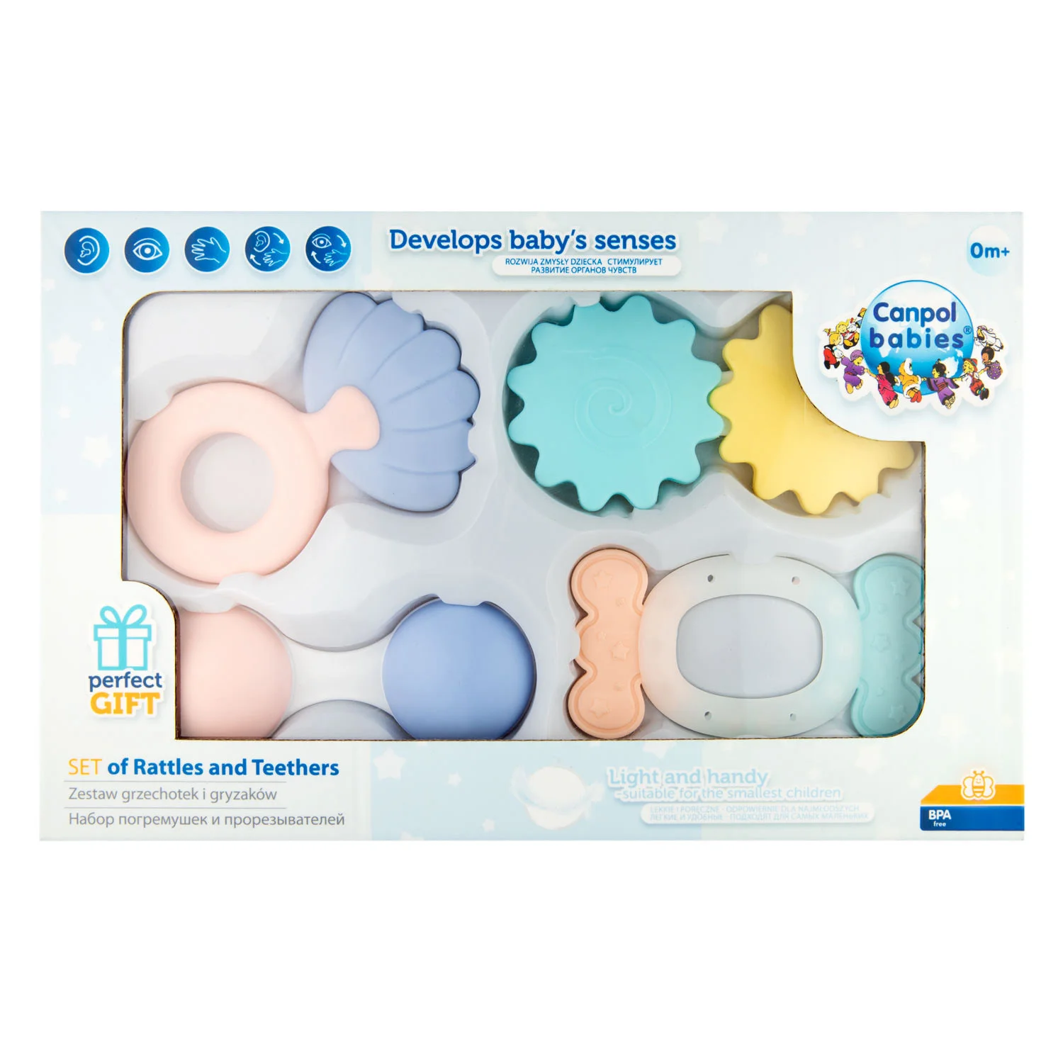 Набір перших брязкалець Canpol babies (Канпол) Pastel від народження, 4 шт.