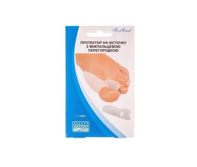 Протектор на кісточку Foot Care з міжпальцевою перегородкою гелевий GB 02 розмір XS, 1 пара