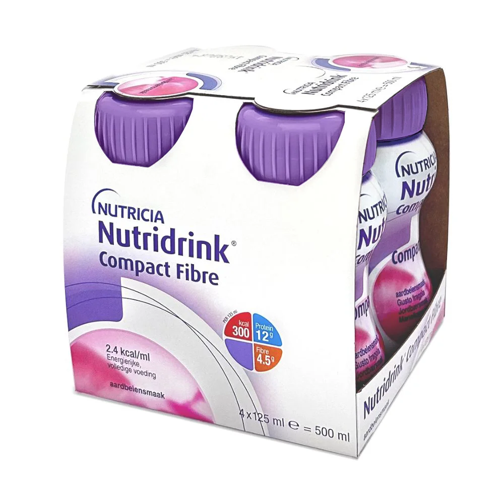 Ентеральне харчування Нутрідрінк (Nutridrink) Компакт зі смаком полуниці по 125 мл, 4 шт.