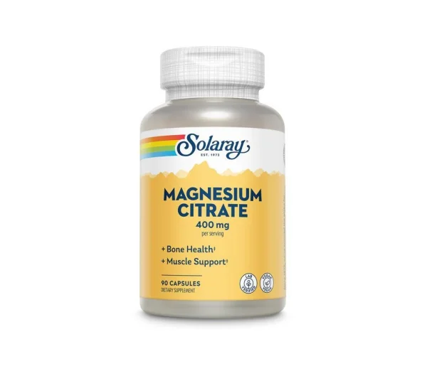 Магній Solaray (Соларей) Magnesium Citrate капсули по 400 мг, 90 шт.