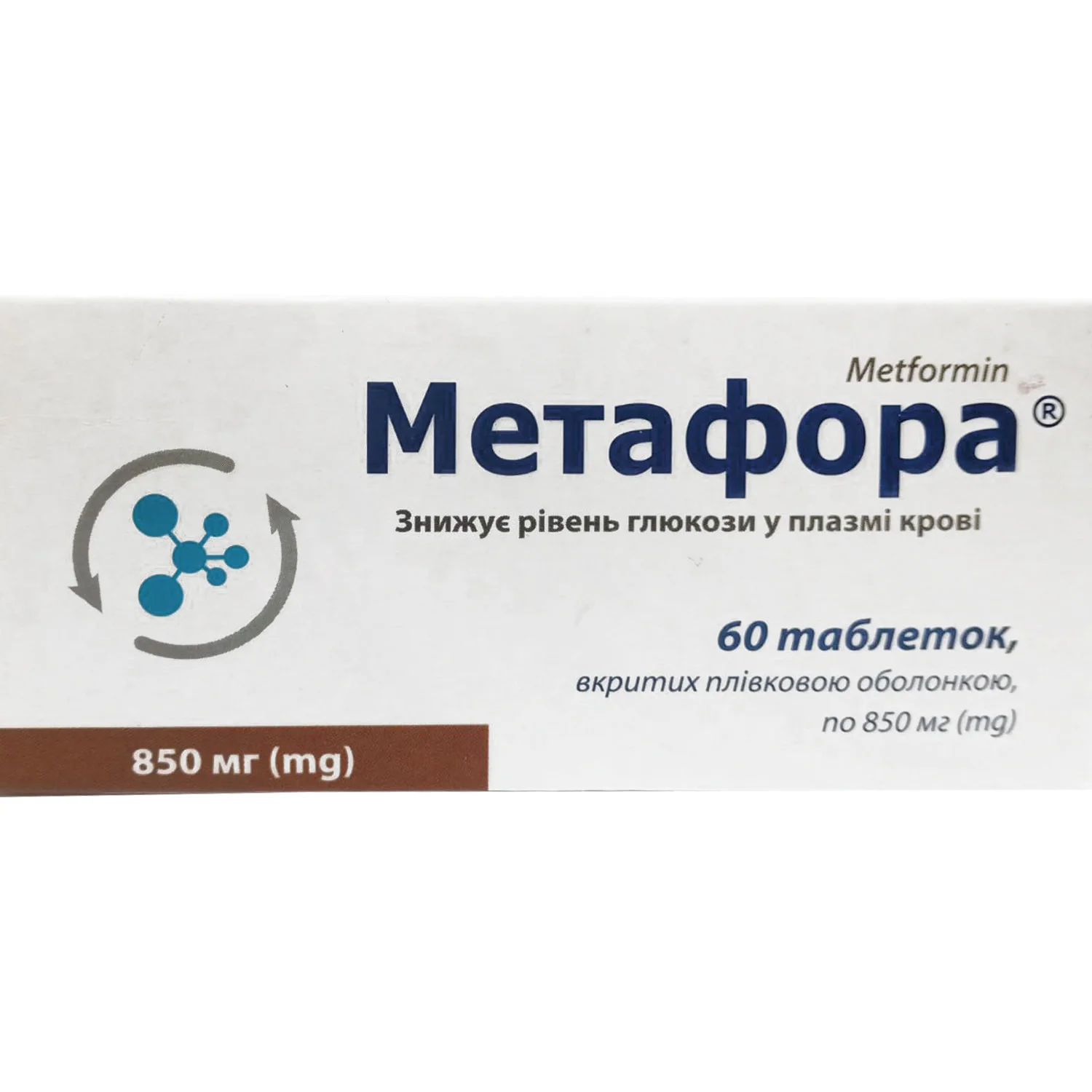 Метафора таблетки по 850 мг, 60 шт.