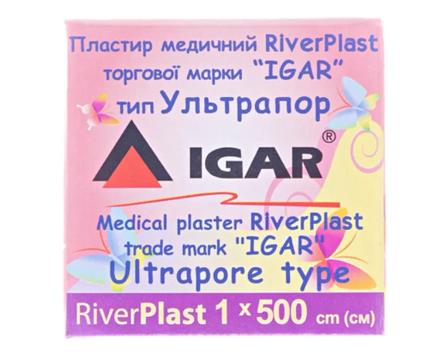 Пластир РіверПласт (RiverPlast) Ігар (Igar) нетканний, 1 см x 500 см