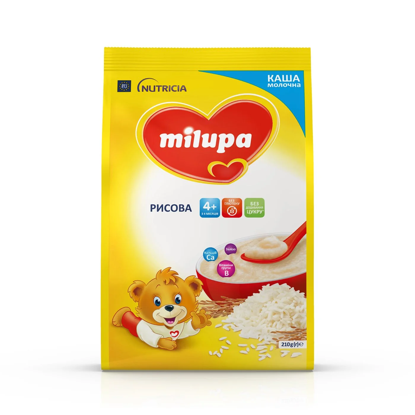 Каша молочна Milupa (Мілупа) рисова для дітей від 4-х місяців, 210 г