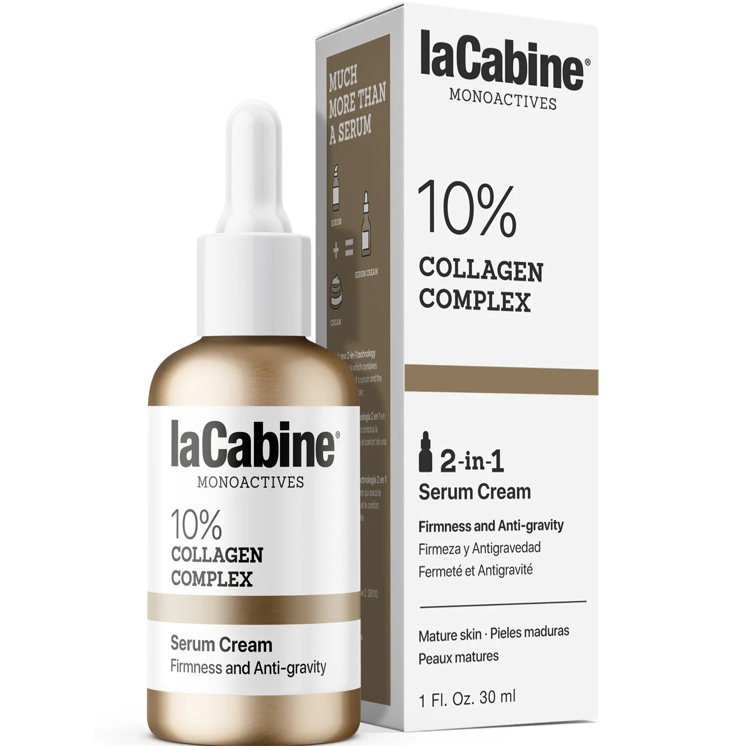 Крем-сироватка La Cabine (Ла Кабіне) 10% Collagen Complex 2в1 для зволоження та пружності шкіри, 30 мл