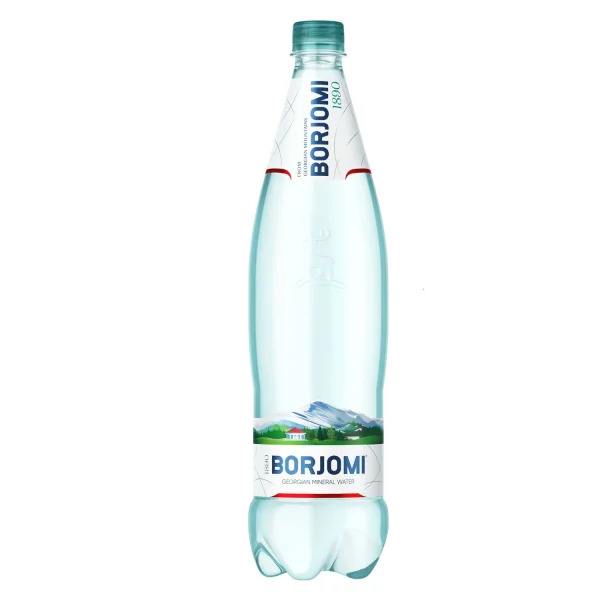 Вода Боржомі (Borjomi) газована у п/ет пляшці, 1,0 л