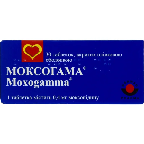 Моксогама таблетки по 0,4 мг, 30 шт.