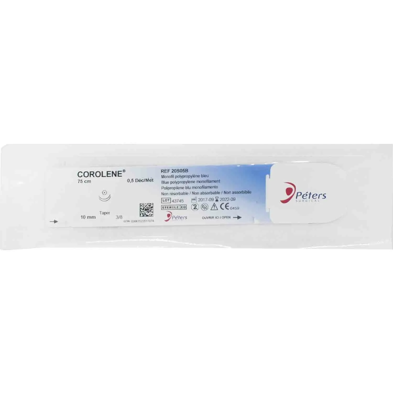 Нитка шовна хірургічна Corolene (Королен) 2/0 1/2 R26, 75 см, 1 шт.