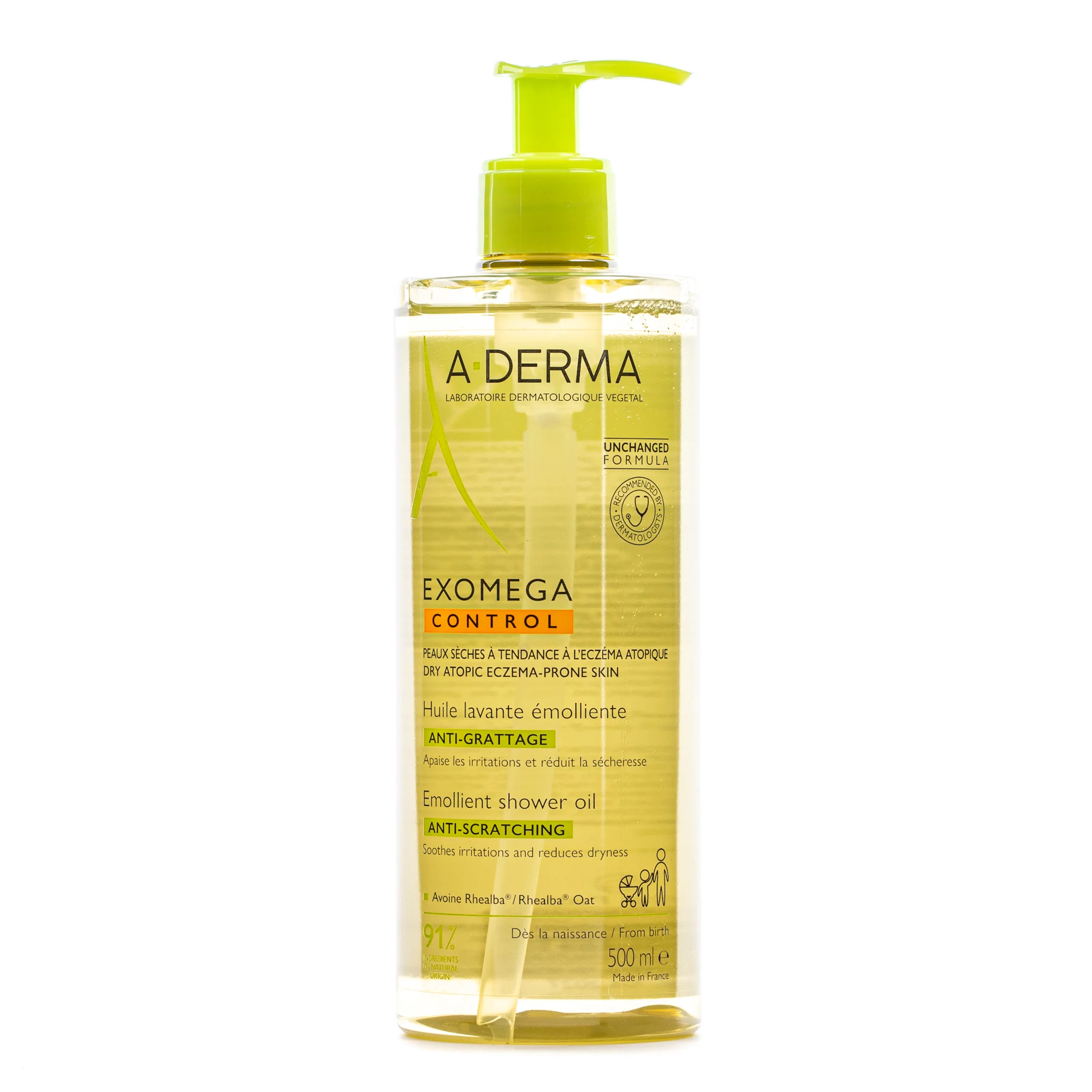 Очищувальна олія для душу A-Derma (А-Дерма) Exomega Control, 500 мл