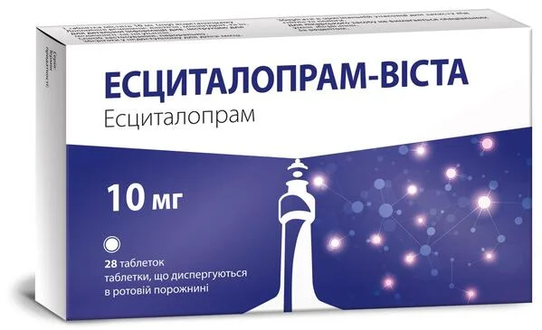 Эсциталопрам-Виста таблетки по 10 мг, 24 шт.
