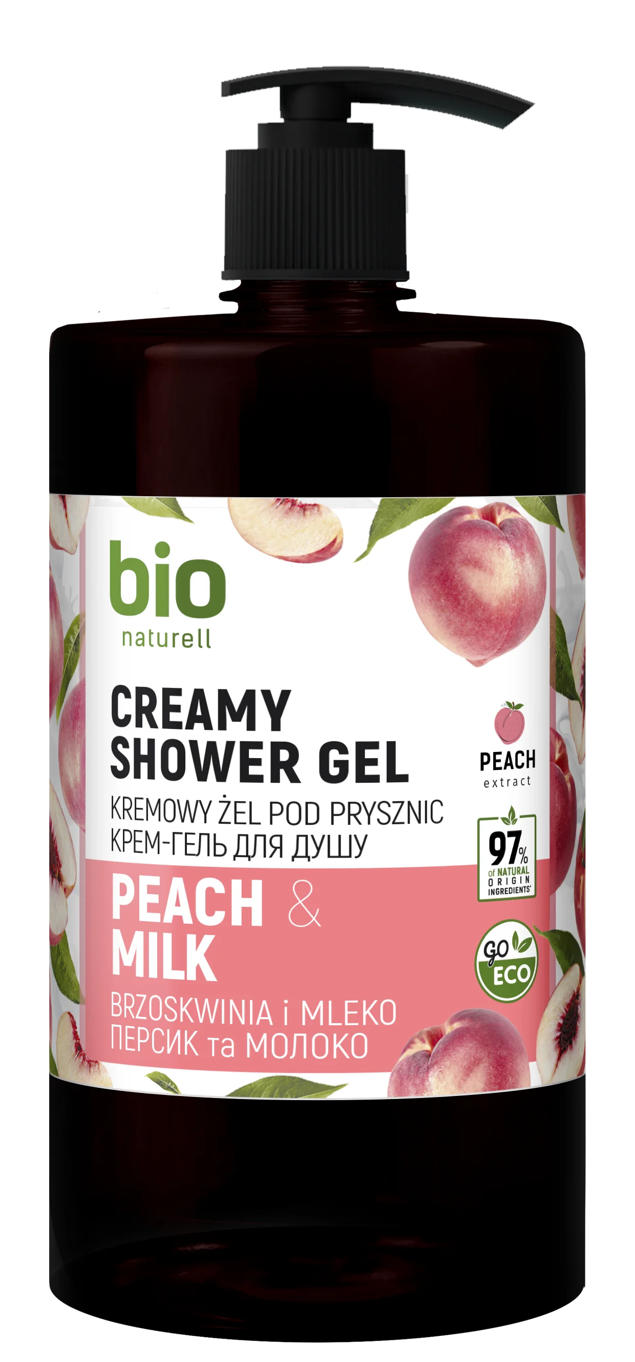 Гель для душу Bio Naturell (Біо Натурель) Персик та молоко, 946 мл