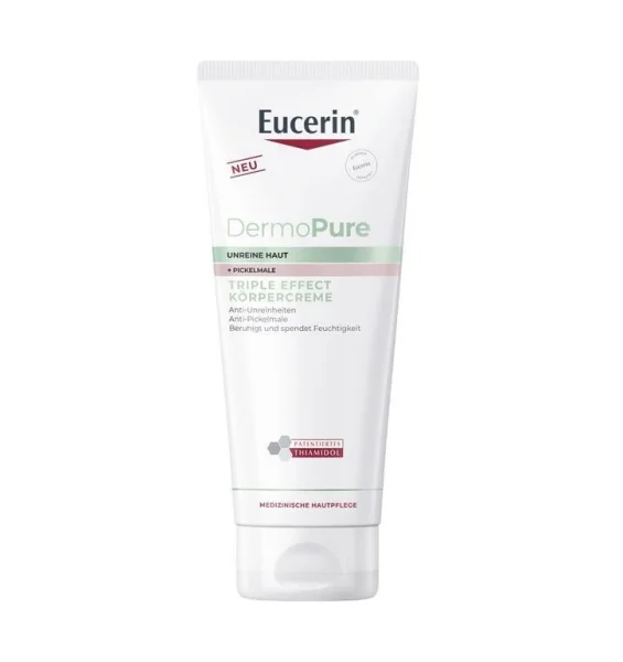 Крем для тіла Eucerin (Еуцерин) DermoPure для проблемної шкіри потрійної дії, 200 мл