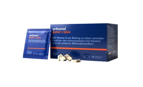 Orthomol (Ортомол) Junior C Plus Апельсин/Мандарин жувальні пастилки курс 30 днів, 90 шт.