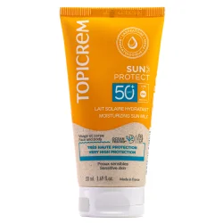 Молочко солнцезащитное Topicrem (Топикрем) Sun Protect SPF50+ для лица и тела, увлажняющее, 50 мл