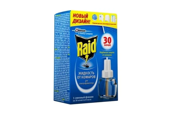Жидкость для фумигатора Raid (Рейд) защита от комаров, 22 мл