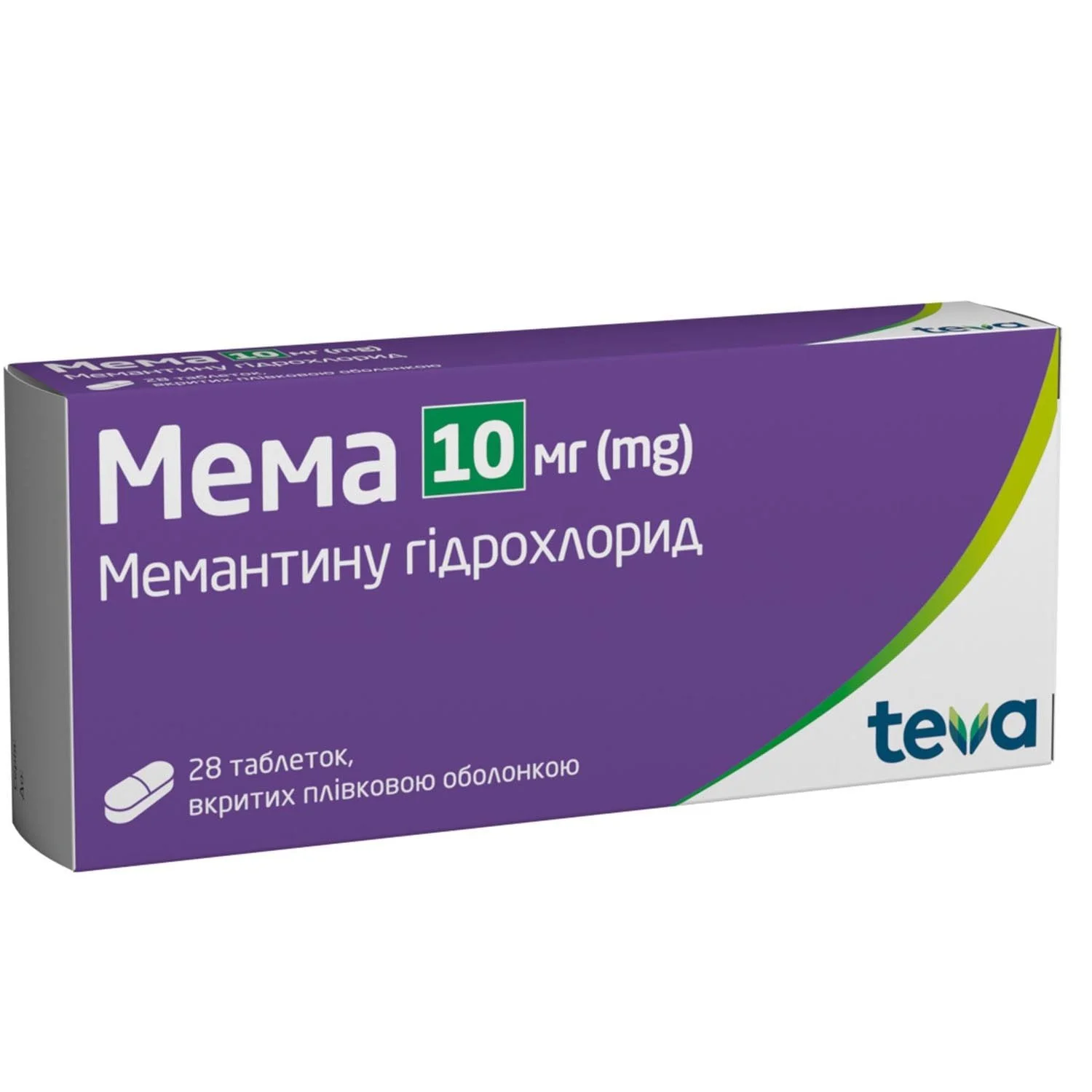 Мемантин-Тева таблетки по 10 мг, 28 шт.: инструкция, цена, отзывы, аналоги.  Купить Мемантин-Тева таблетки по 10 мг, 28 шт. от Актавіс Мальта в Украине:  Киев, Харьков, Одесса | Подорожник