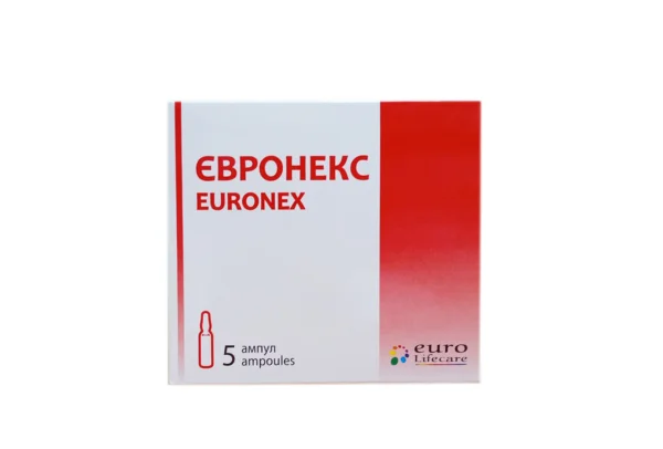 Євронекс розчин для ін'єкцій 100 мг/мл у ампулах по 5 мл, 5 шт.
