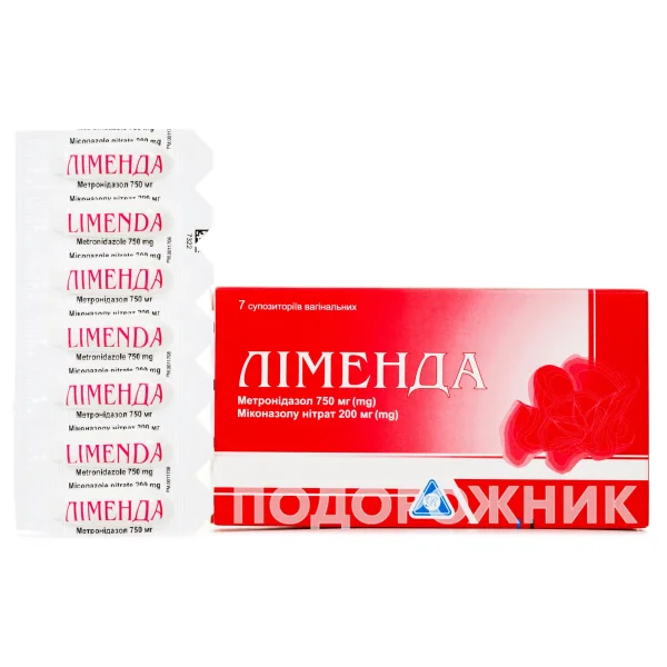 Купить лименда мг/ мг №7 свечи метронидазол/миконазол в Алматы, цена